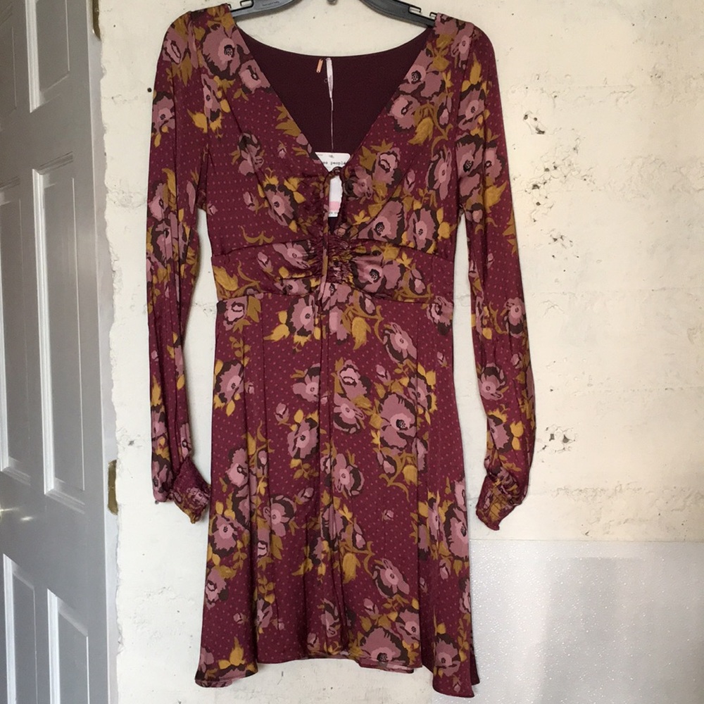 NWT Free People Morning Light Floral Mini Dress - Picture 3 of 11